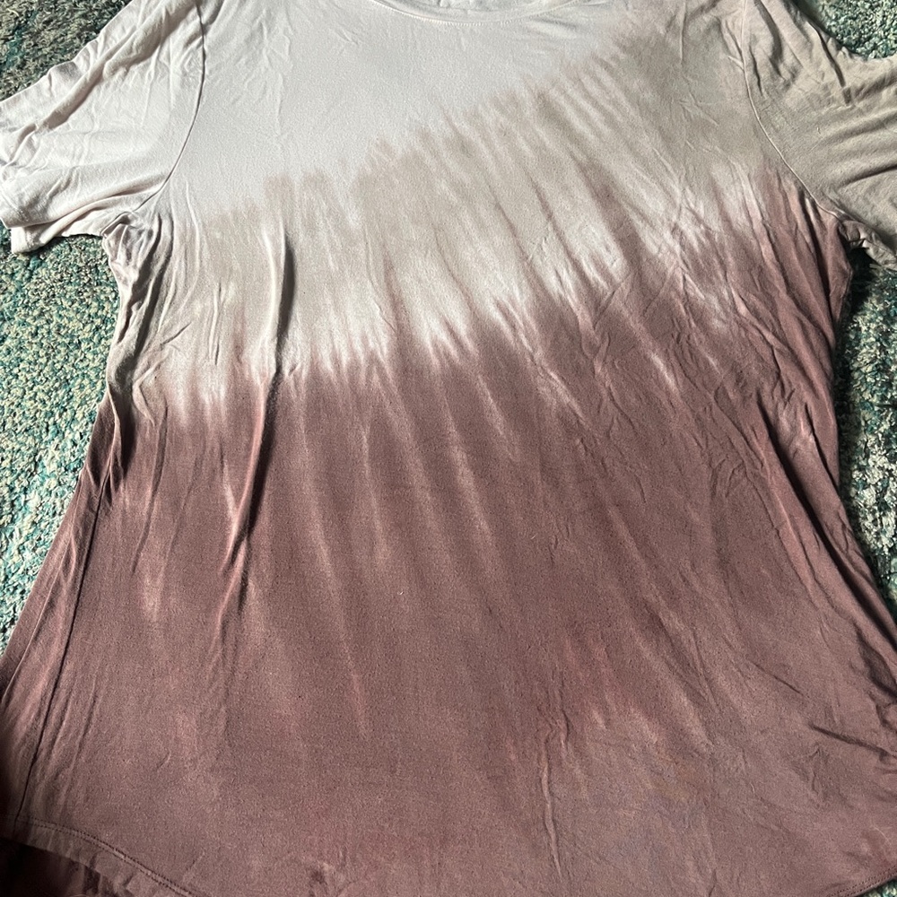 Gradient Brown and Cream Women's Top